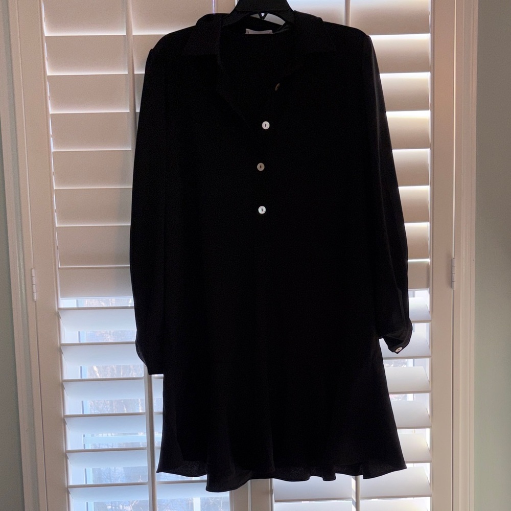 Chic Long Sleeve Black Dress